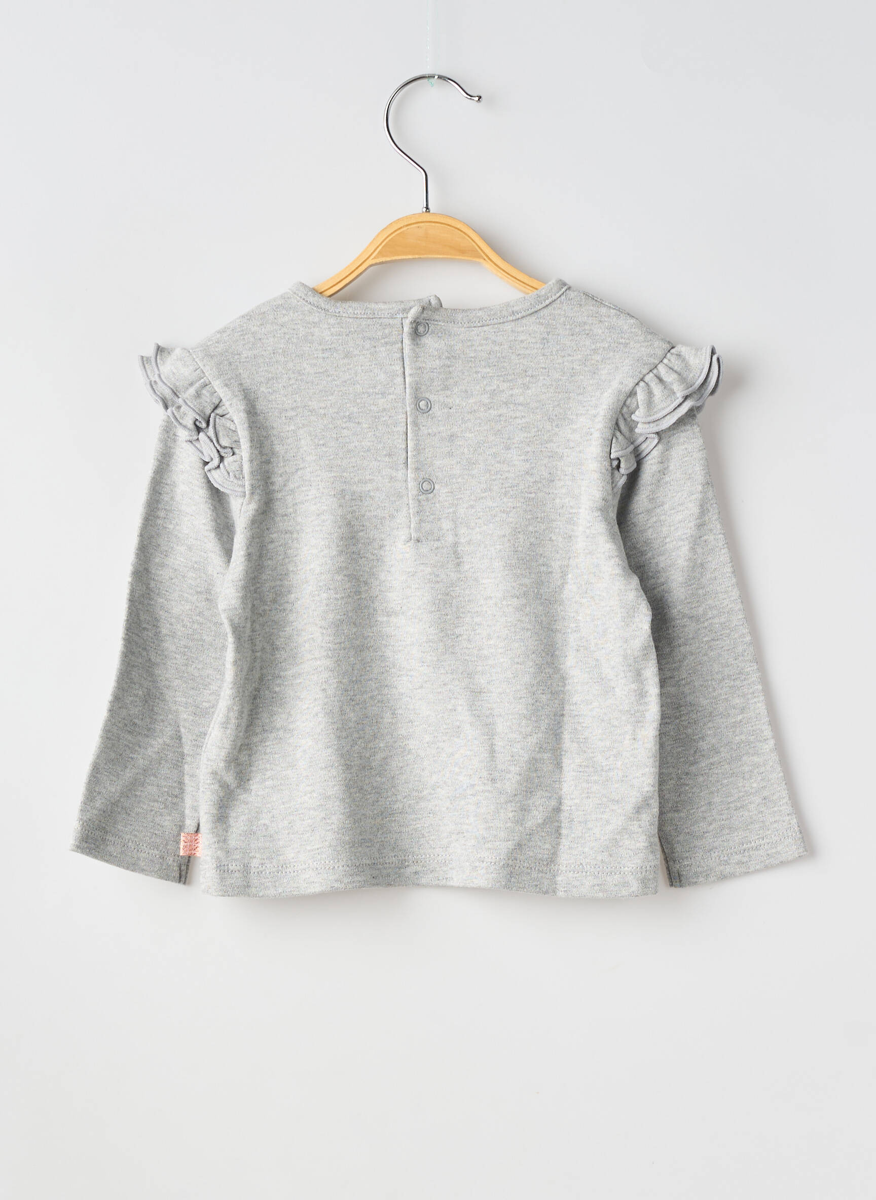 T-shirt coupe cintrée manches longues gris CARREMENT BEAU fille