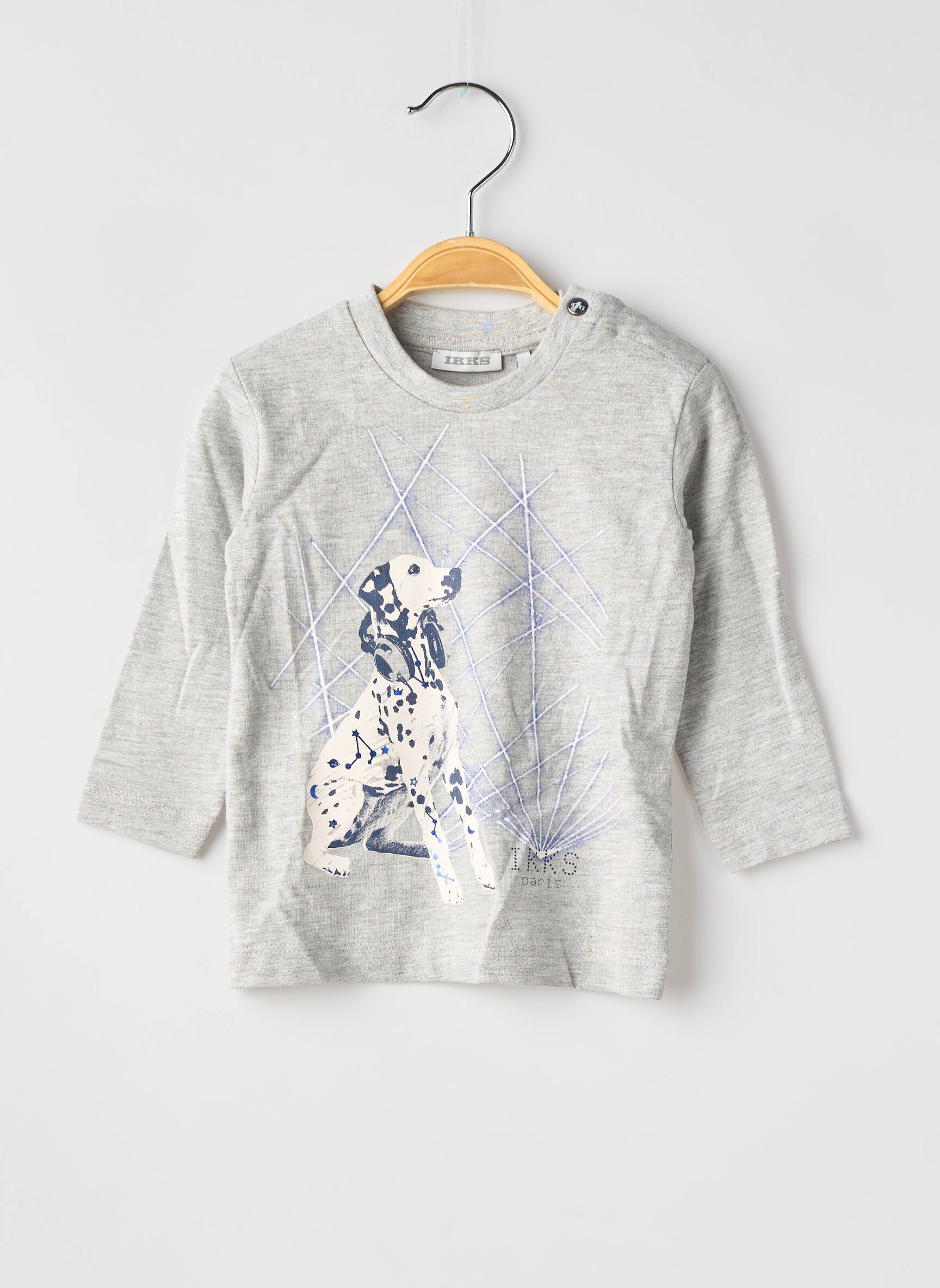 T-shirt coupe cintrée manches longues gris IKKS fille