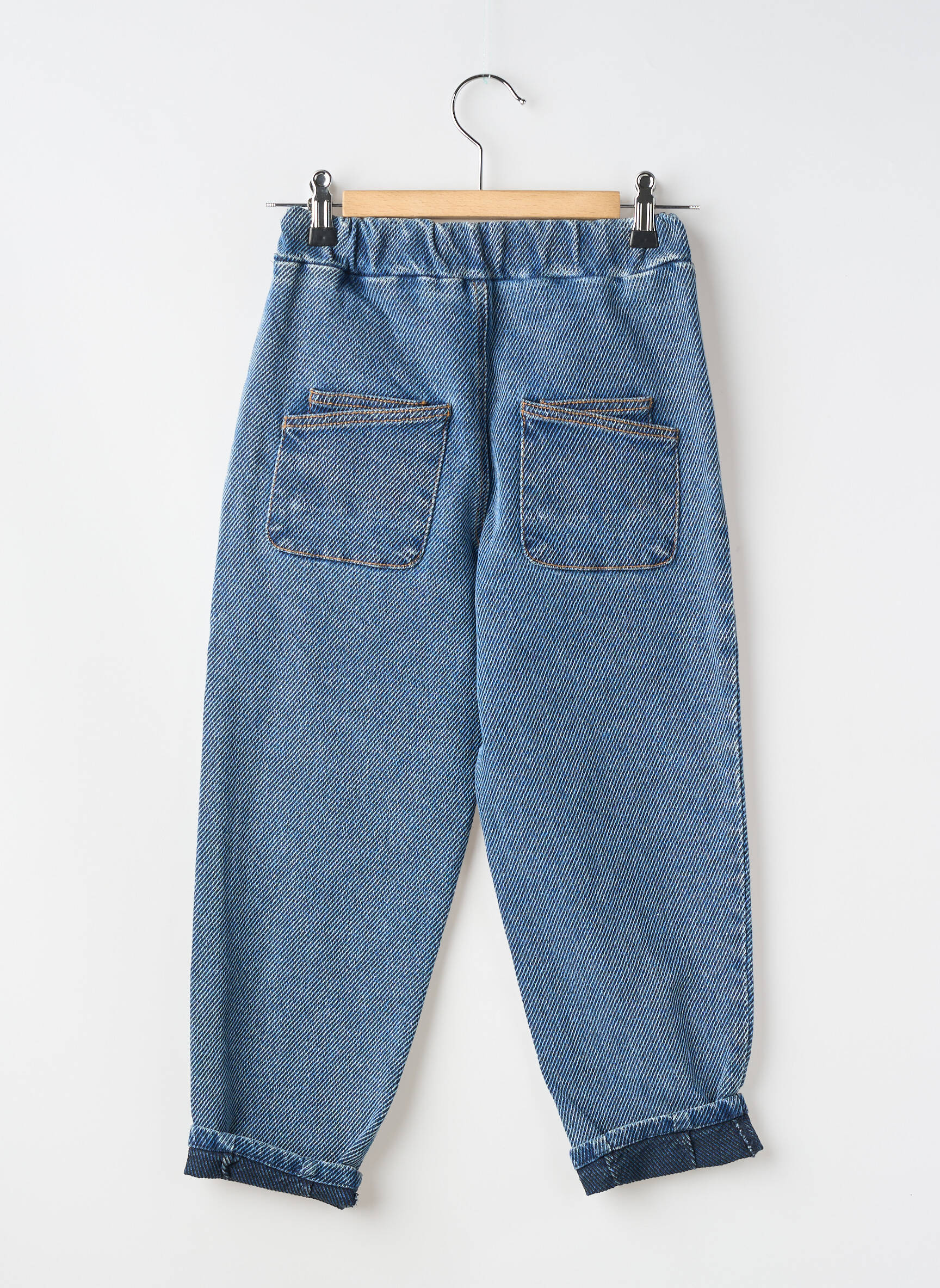Pantalon droit resserrée sur le bas taille ajustable bleu LIL'ATELIER fille
