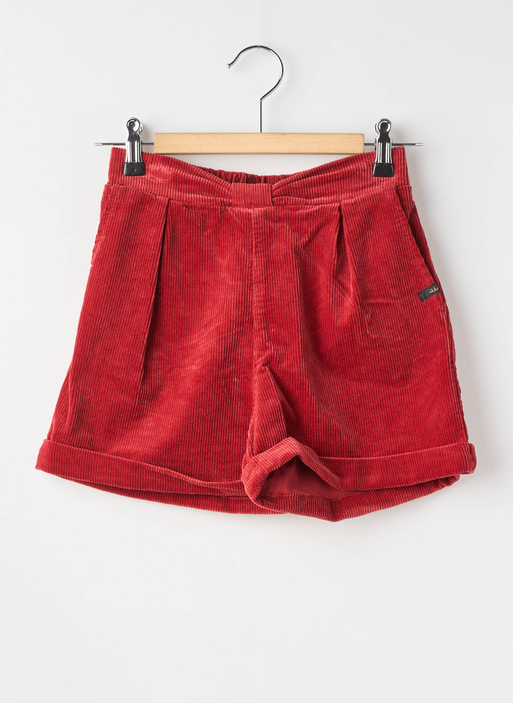 Short stretch taille élastique rouge IKKS fille