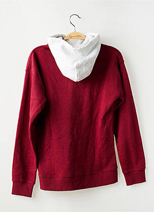 Sweat-shirt à capuche tissage molletoné manches longues rouge GARCIA garçon