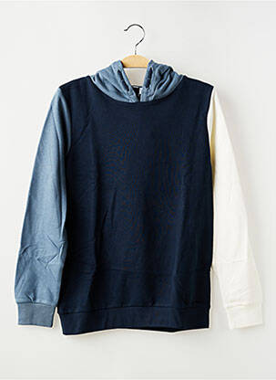 Sweat-shirt à capuche tissage molletoné manches longues bleu NAME IT garçon