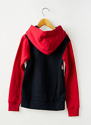 Sweat-shirt à capuche tissage molletoné manches longues rouge JACK & JONES garçon