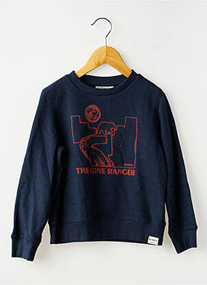 Sweat-shirt tissage molletoné manches longues bleu GARCIA garçon