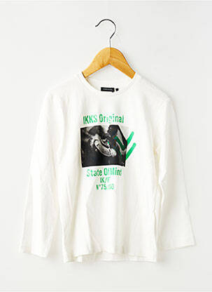 T-shirt manches longues manches longues blanc IKKS garçon
