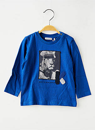 T-shirt manches longues manches longues bleu IKKS garçon
