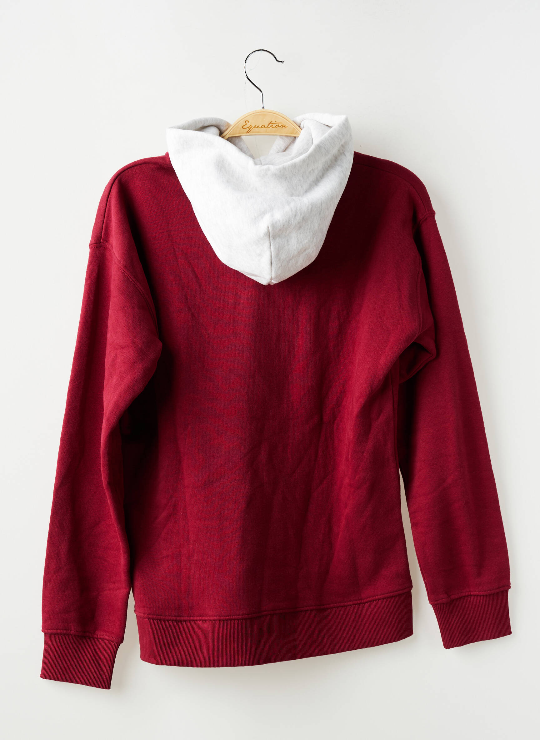 Sweat-shirt à capuche tissage molletoné manches longues rouge GARCIA garçon