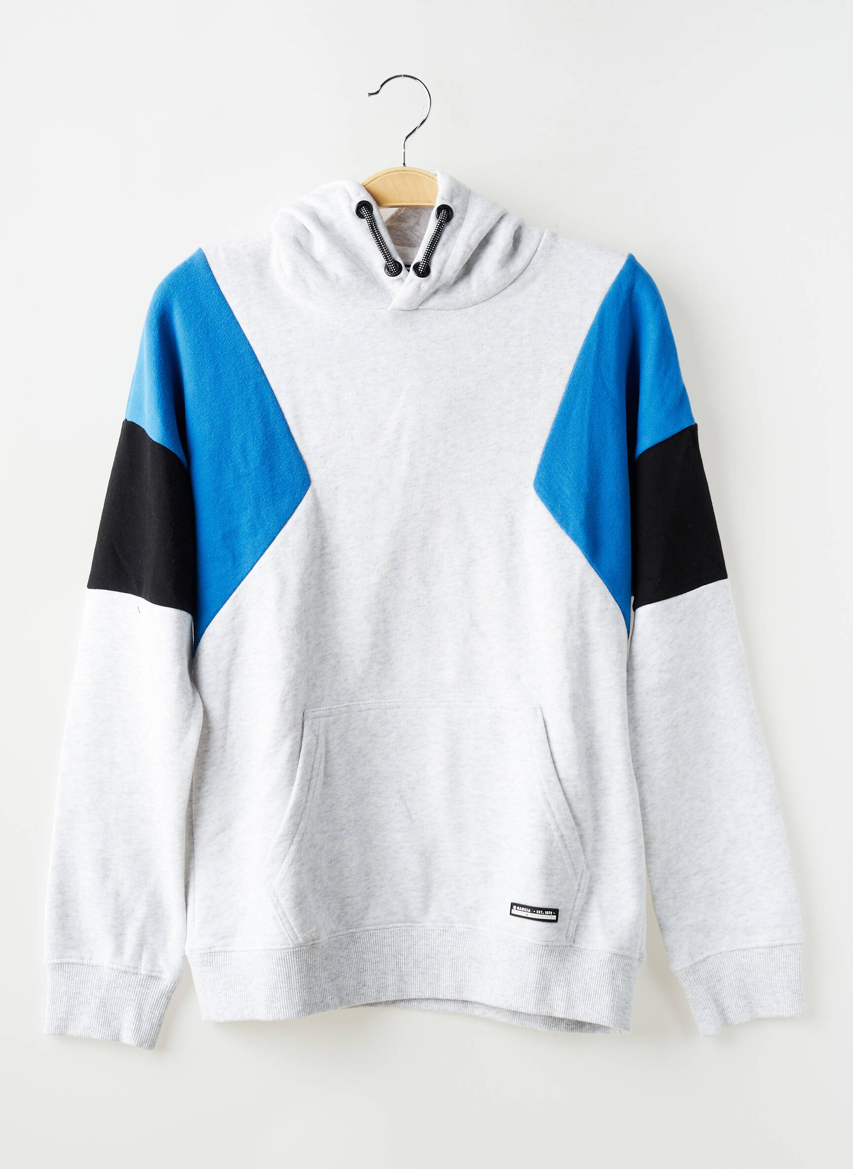 Sweat-shirt à capuche poches manches longues gris GARCIA garçon