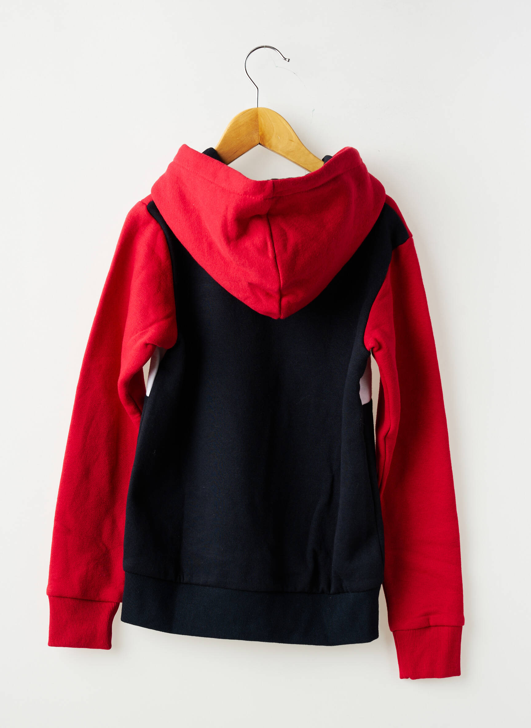 Sweat-shirt à capuche tissage molletoné manches longues rouge JACK & JONES garçon