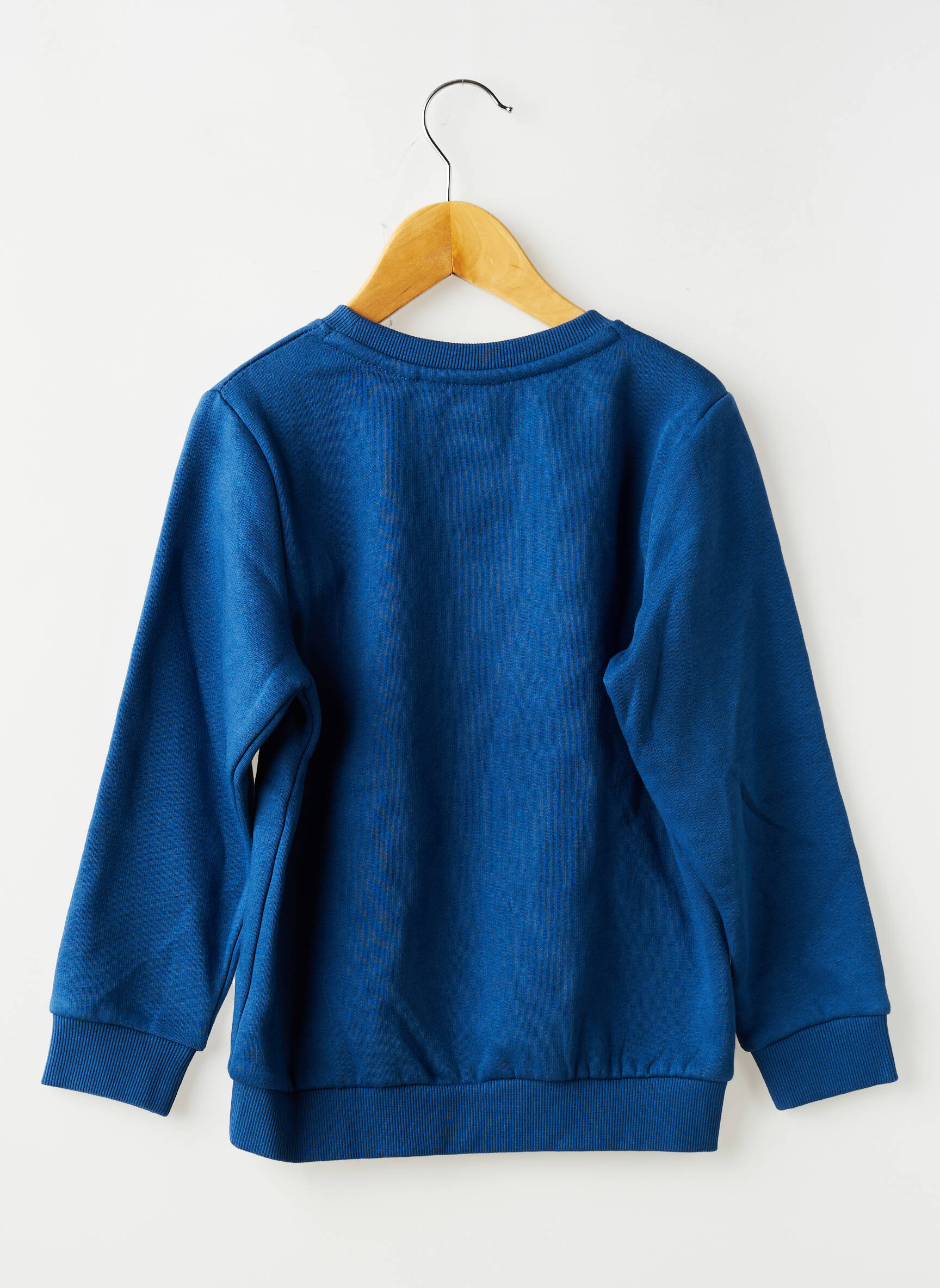Sweat-shirt tissage molletoné manches longues bleu NAME IT garçon