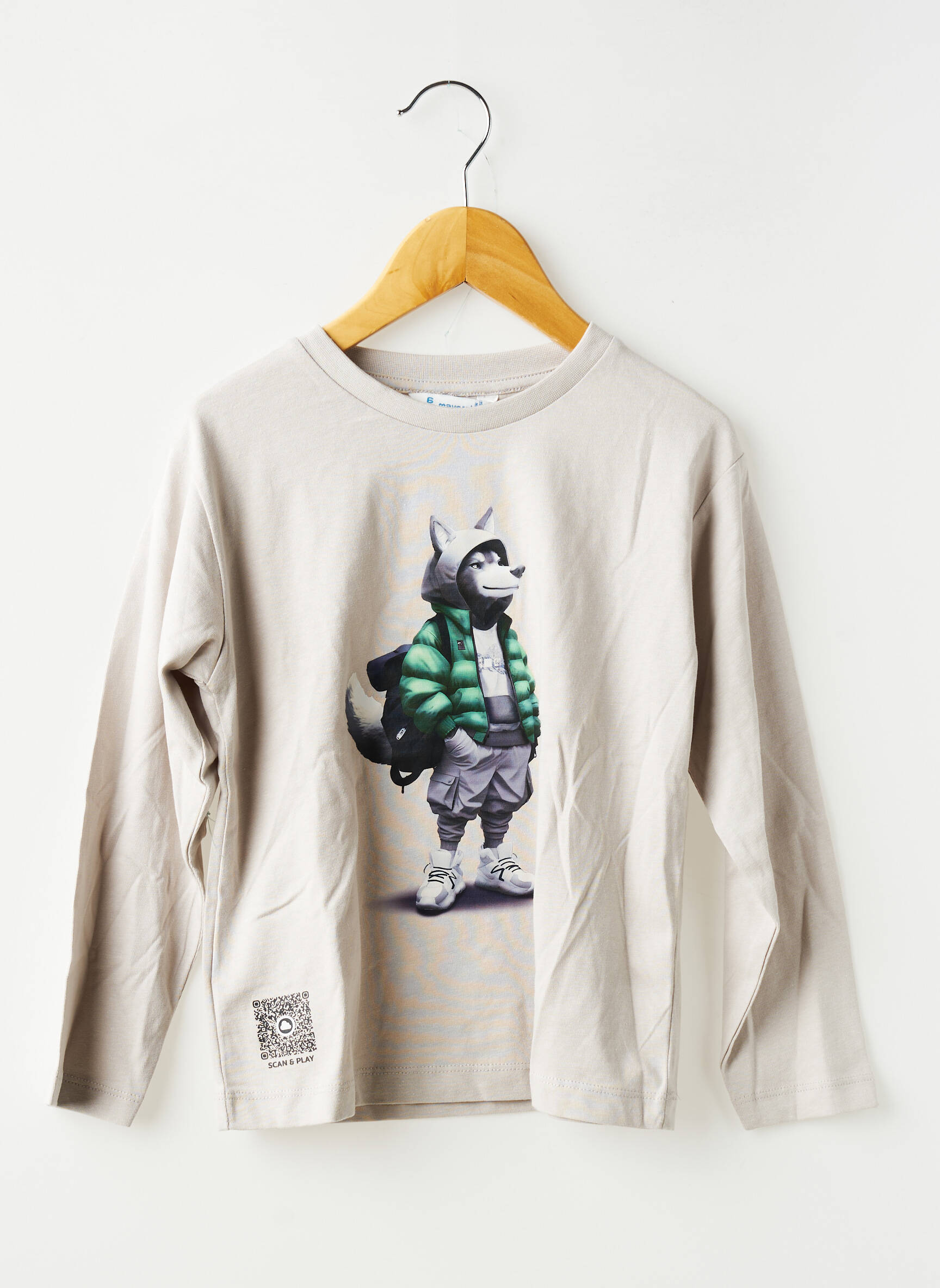 T-shirt manches longues manches longues beige MAYORAL garçon