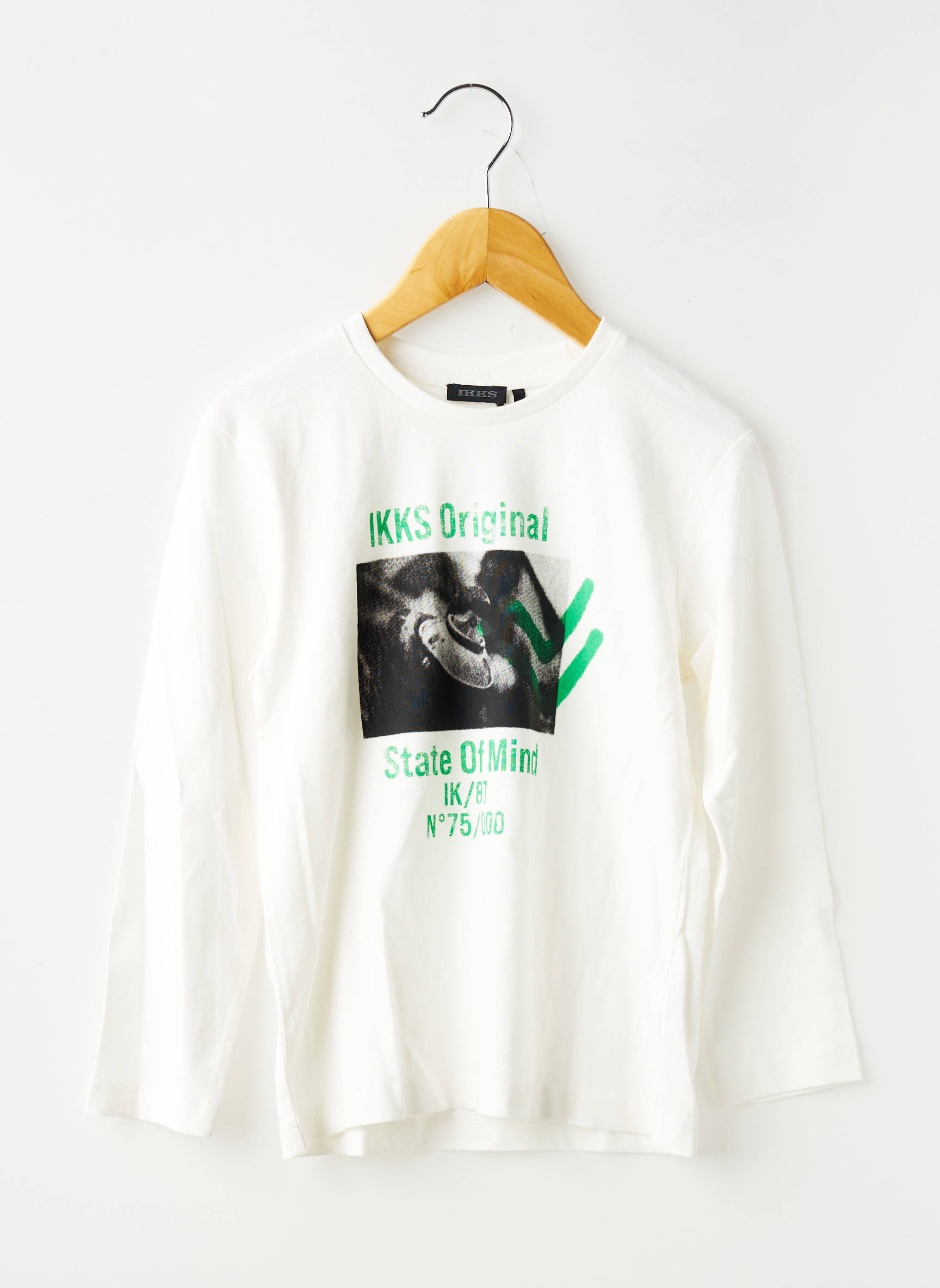 T-shirt manches longues manches longues blanc IKKS garçon