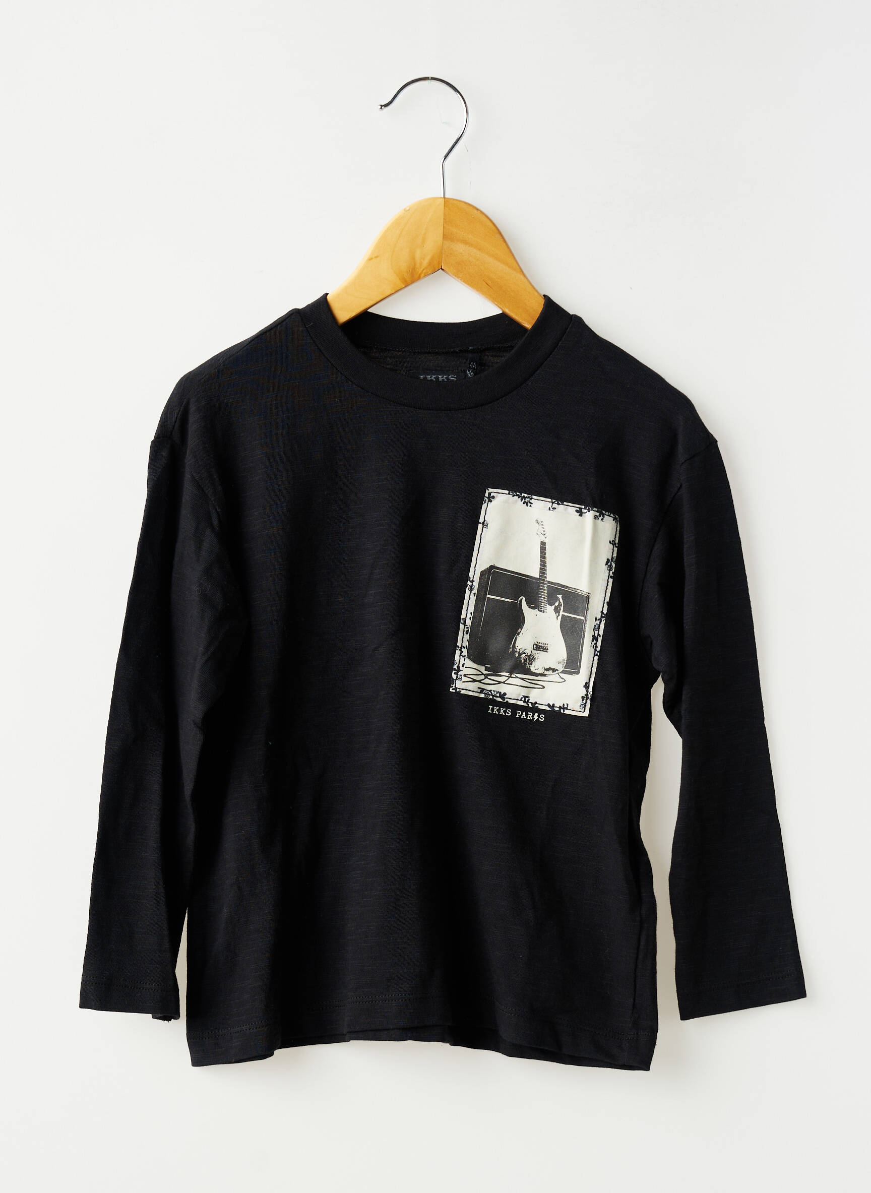T-shirt manches longues manches longues noir IKKS garçon