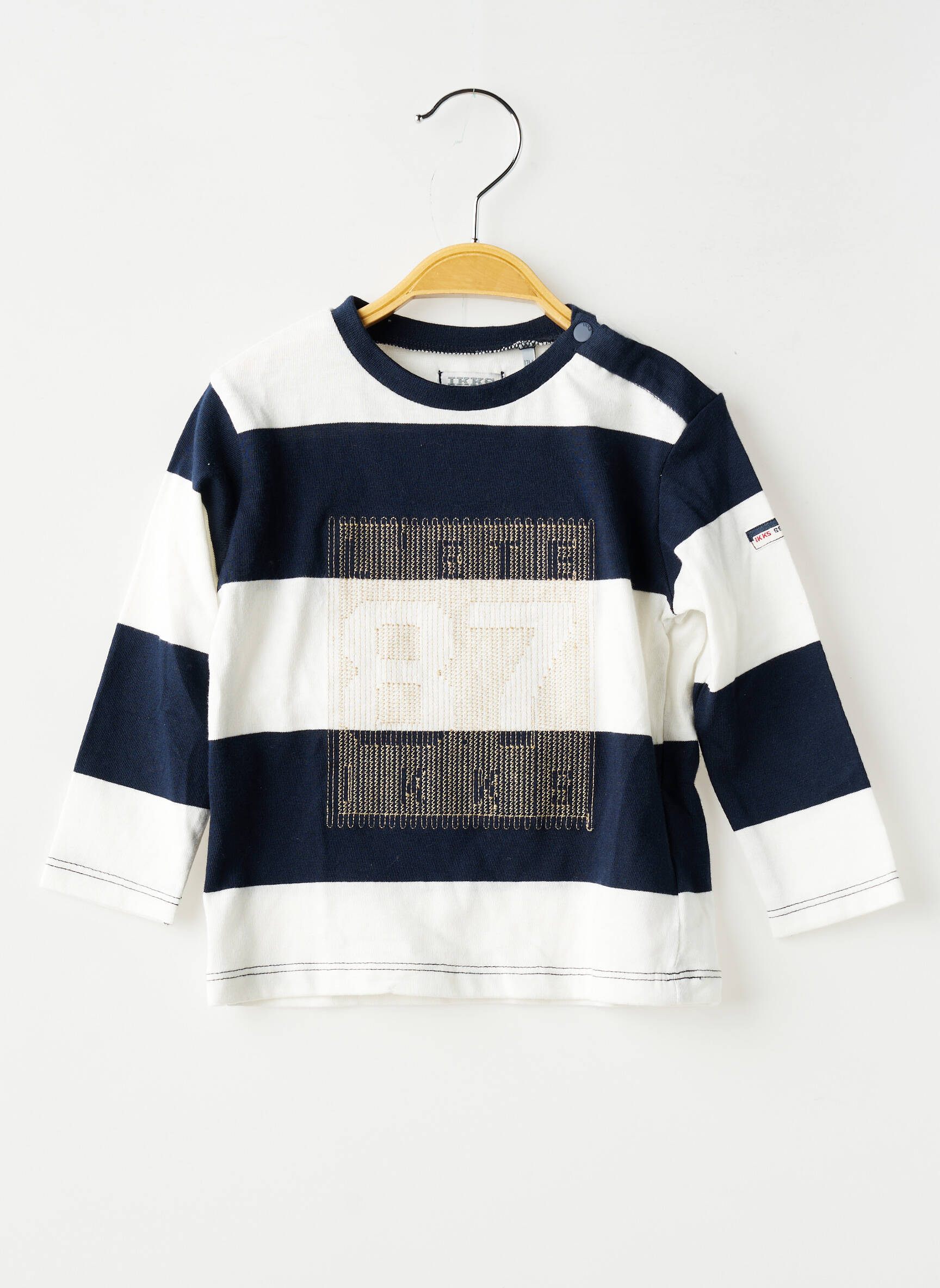 T-shirt manches longues manches longues bleu IKKS enfant