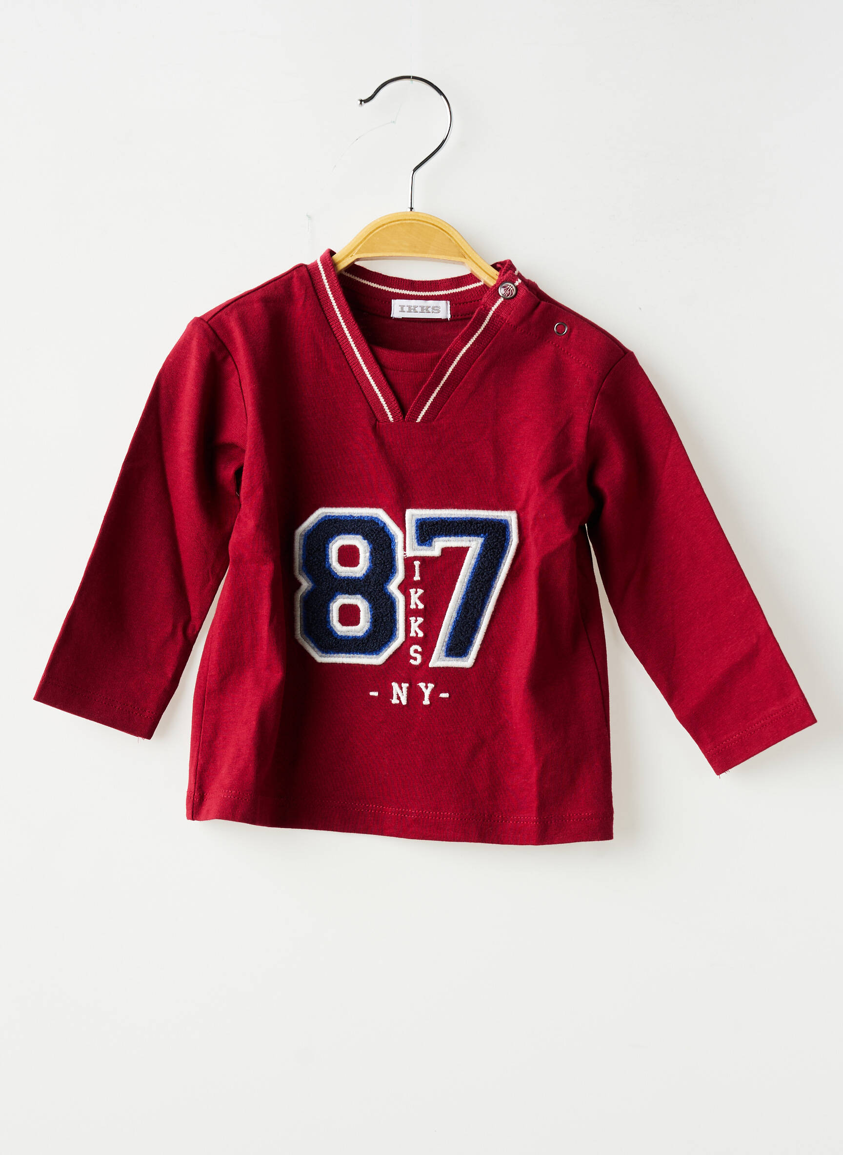 T-shirt manches longues manches longues rouge IKKS enfant