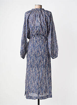 Robe longue manches longues manches longues bleu GRACE & MILA femme