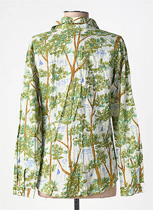 Chemisier coupe cintrée manches longues vert NICE THINGS femme
