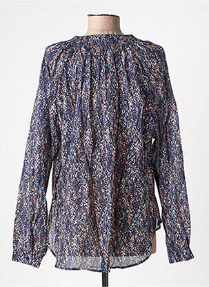 Chemisier coupe droite manches longues bleu GRACE & MILA femme
