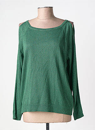 Pull stretch manches longues vert LOLA ESPELETA femme