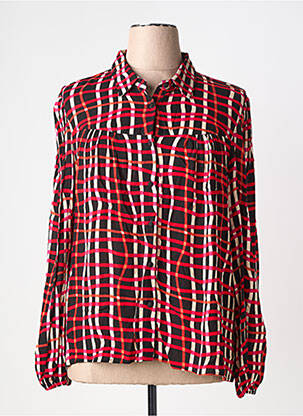Chemisier tissage crêpe manches longues rouge LOLA ESPELETA femme