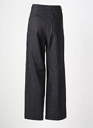 Pantalon large tissage crêpe taille haute noir GRACE & MILA femme