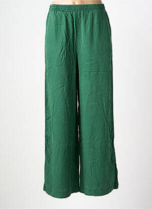 Pantalon large tissage popeline taille normale vert KANOPE femme