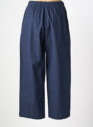 Pantalon large tissage popeline taille normale bleu YERSE femme