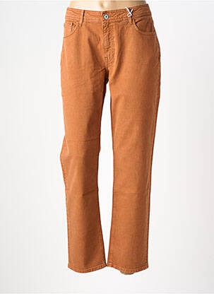 Jeans coupe droite stretch taille normale orange KANOPE femme