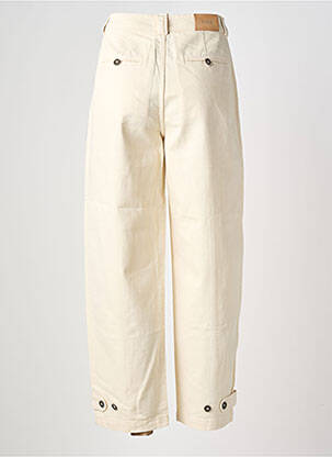 Jeans coupe large stretch taille haute beige YERSE femme