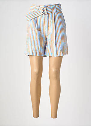 Short taille à pinces taille haute bleu YERSE femme