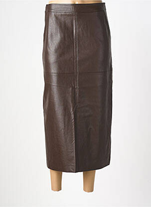 Jupe longue coupe fluide marron GRACE & MILA femme