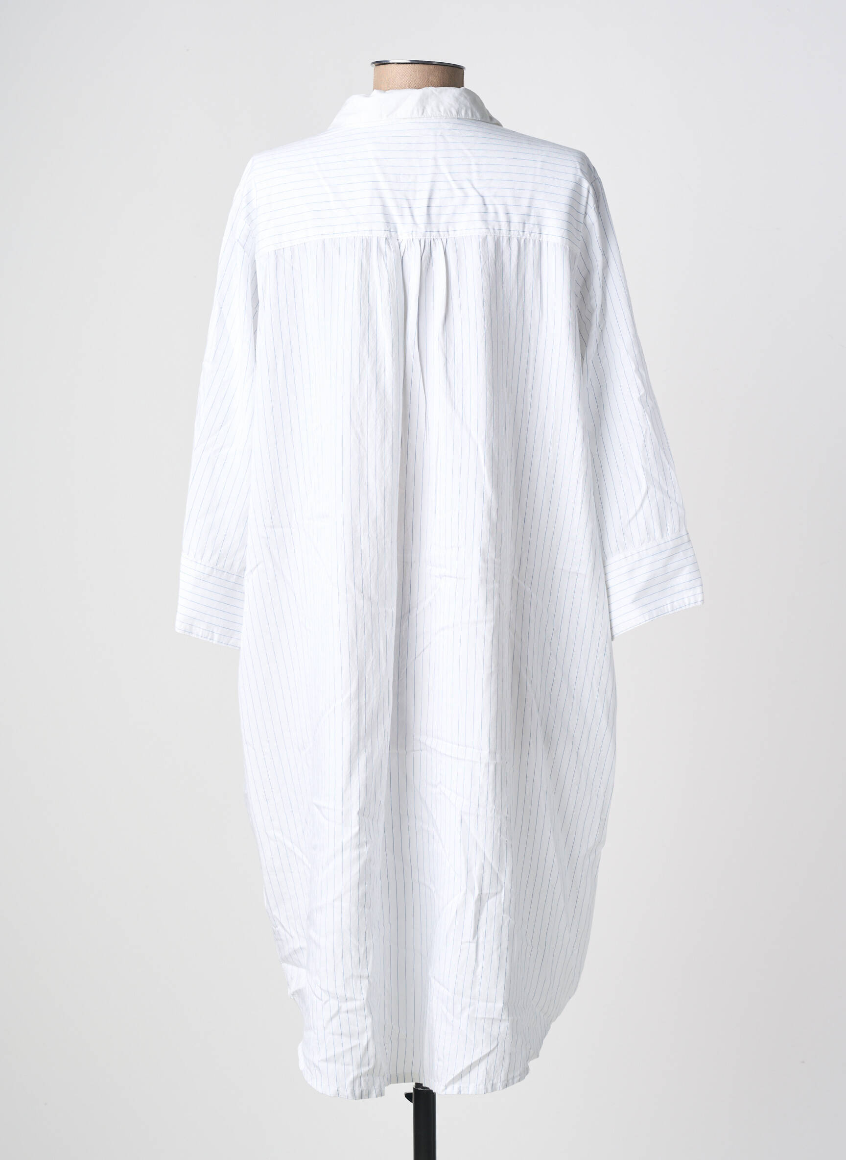 Robe mi-longue manches 3/4 manches 3/4 bleu CREAM femme