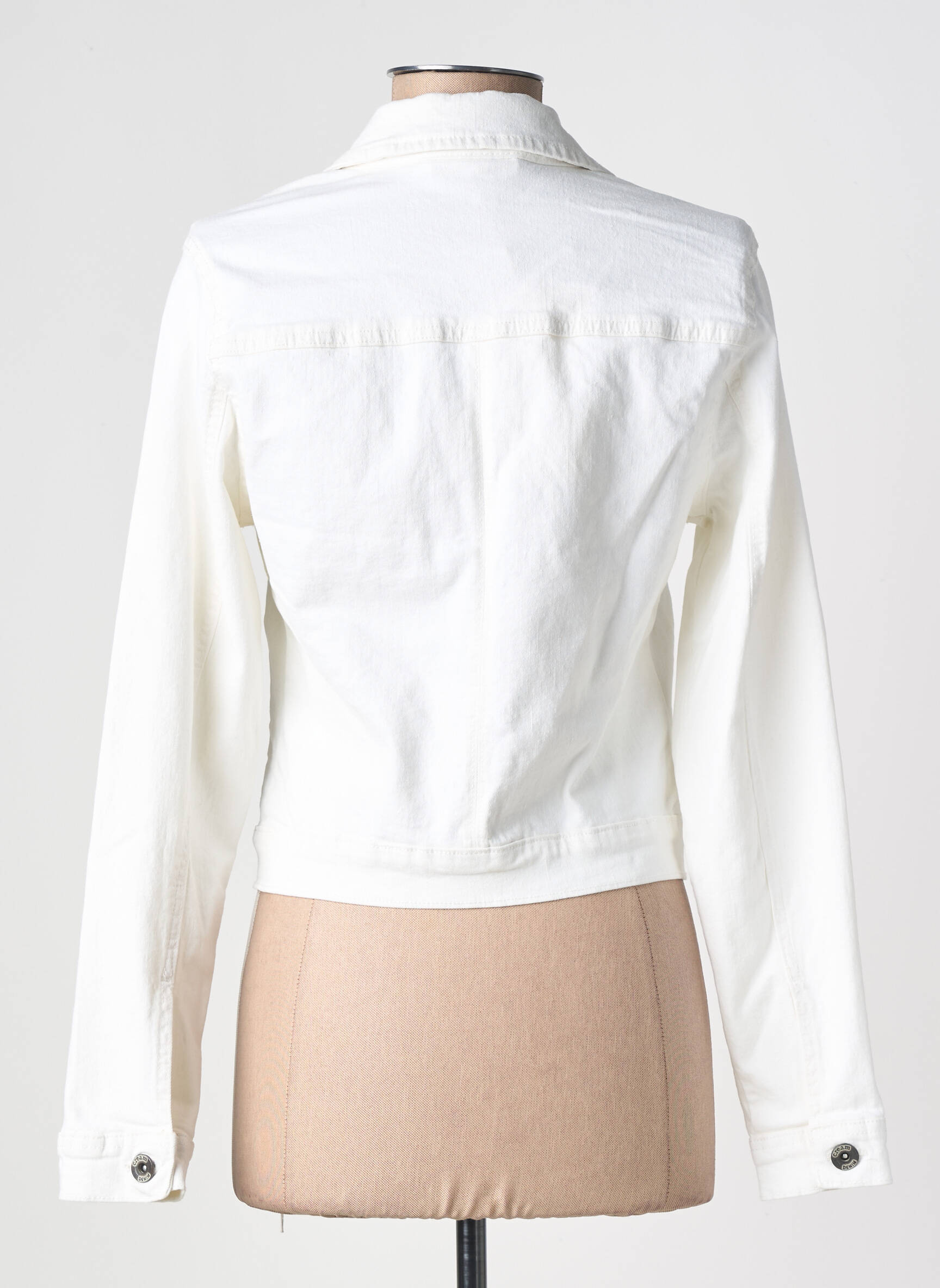 Veste casual poignets boutonnés avec fente beige CREAM femme
