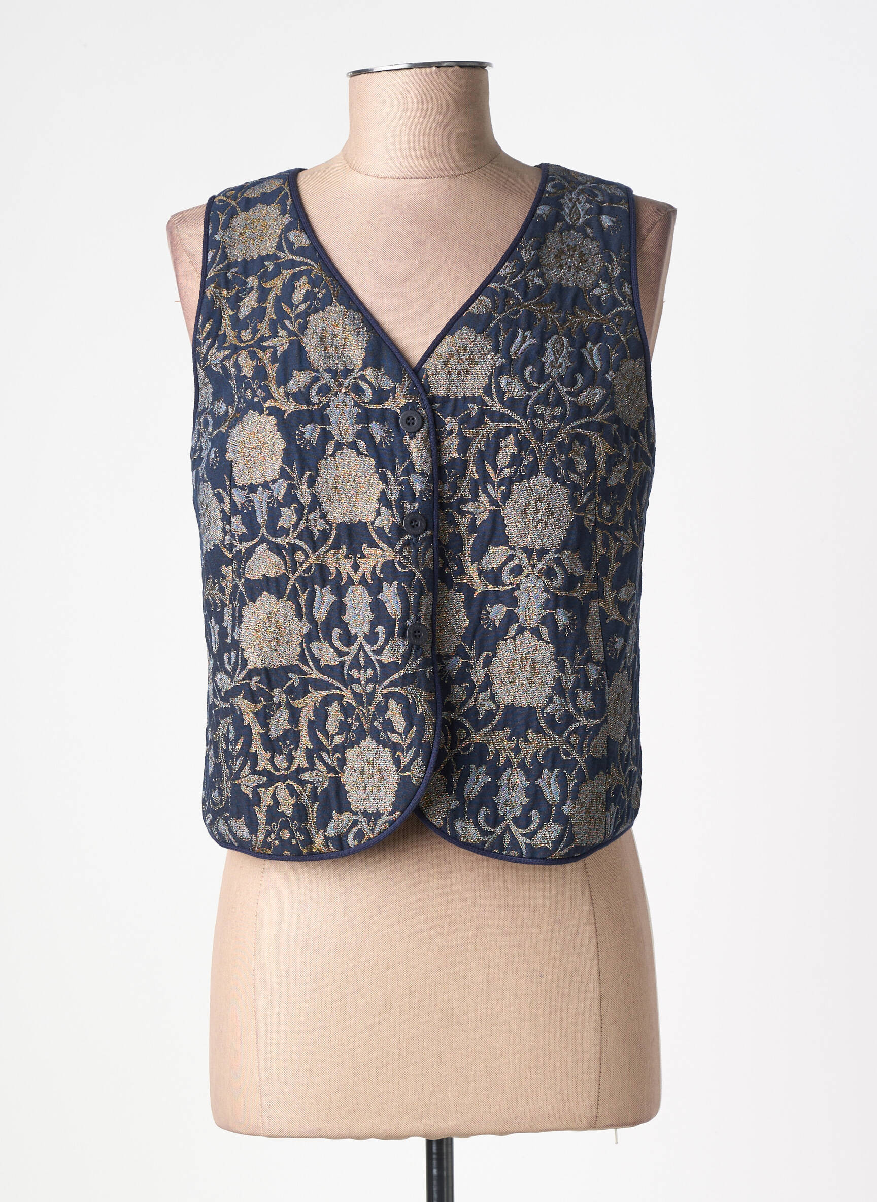 Gilet sans manche coupe cintrée bleu LE PETIT BAIGNEUR femme
