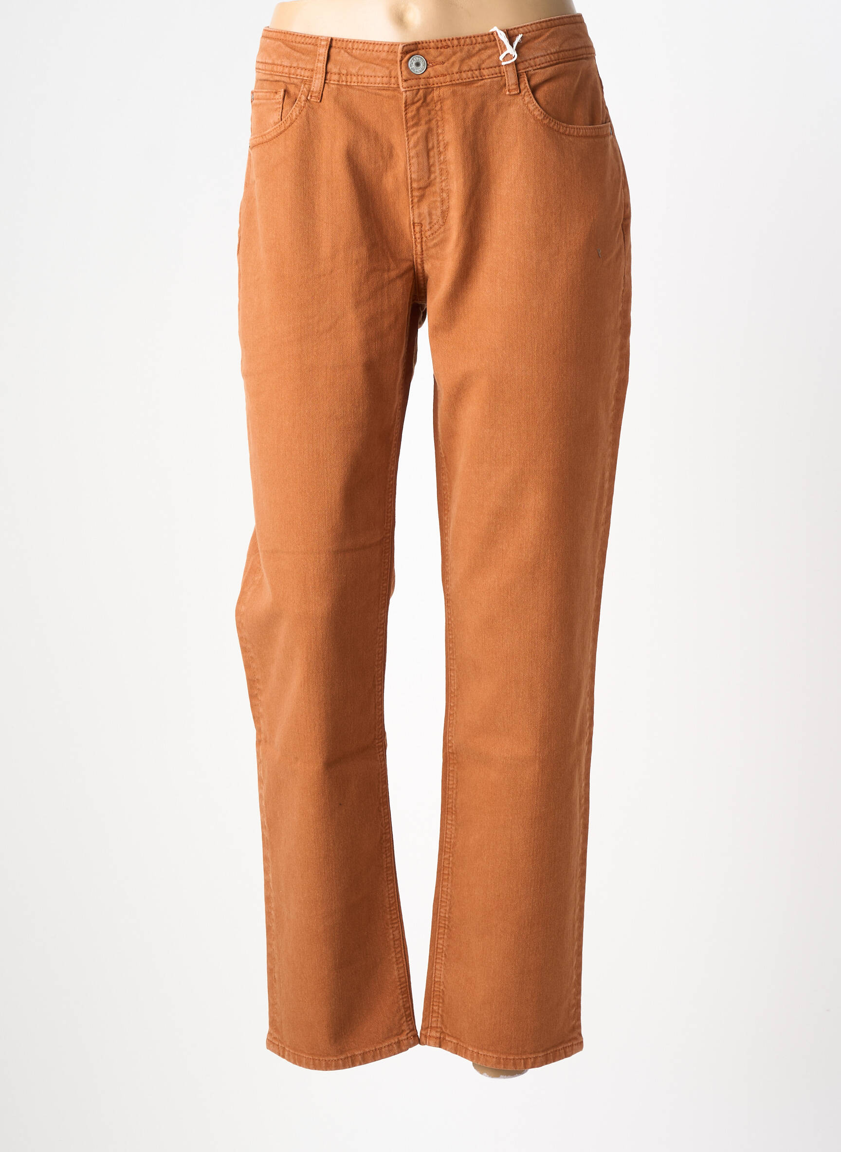 Jeans coupe droite stretch taille normale orange KANOPE femme