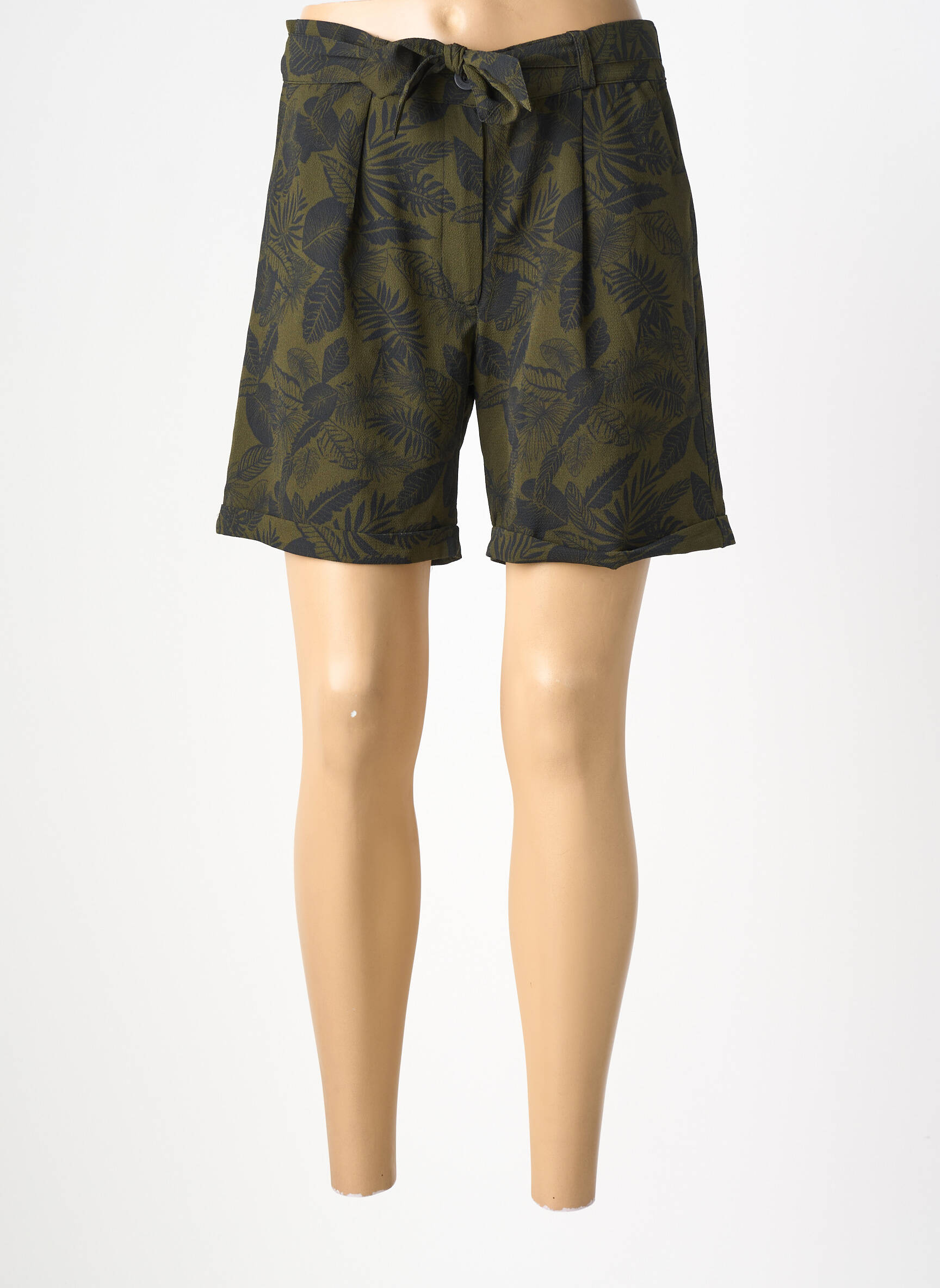 Short taille à pinces taille haute vert LE PETIT BAIGNEUR femme
