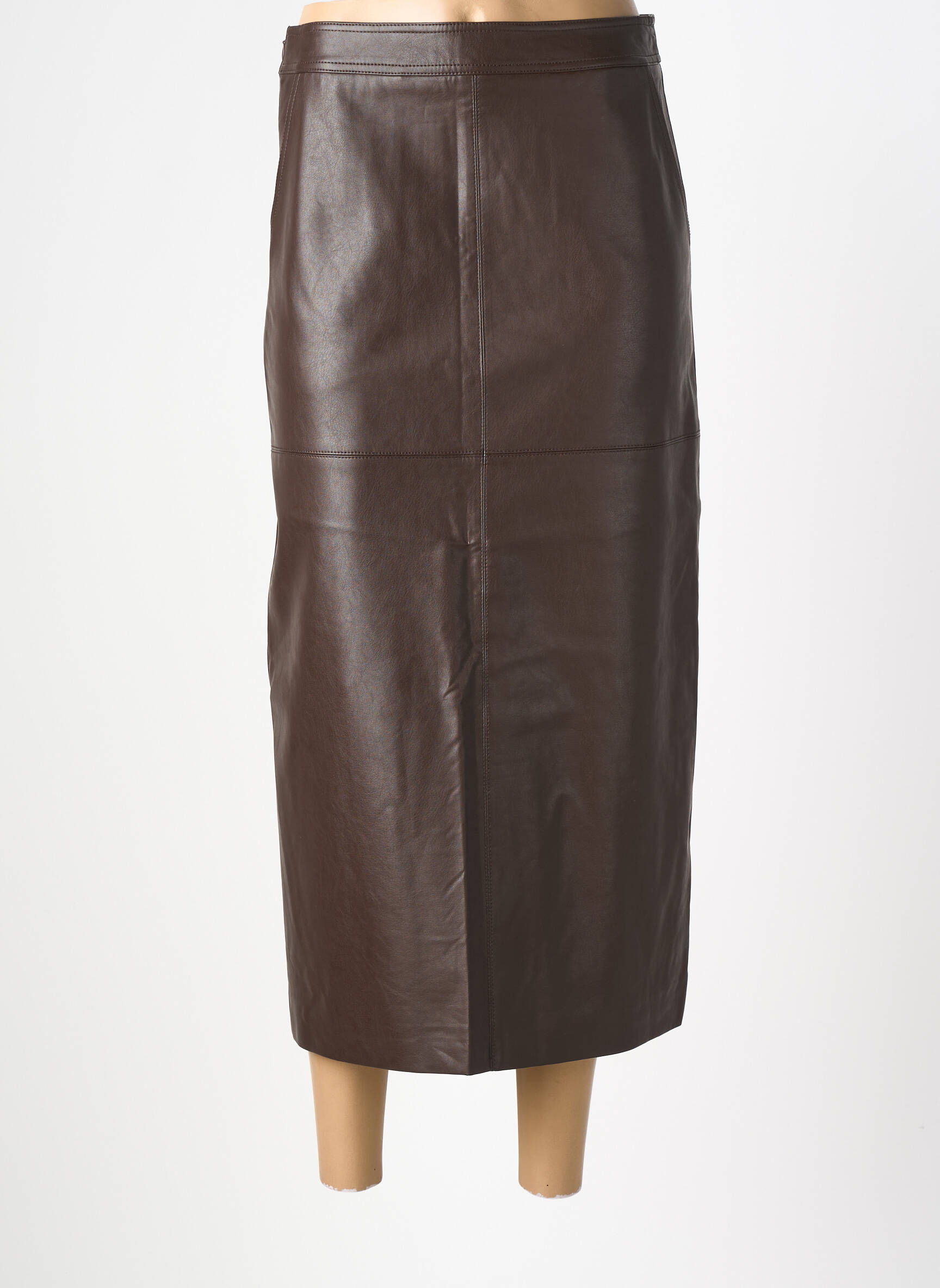 Jupe longue coupe fluide marron GRACE & MILA femme