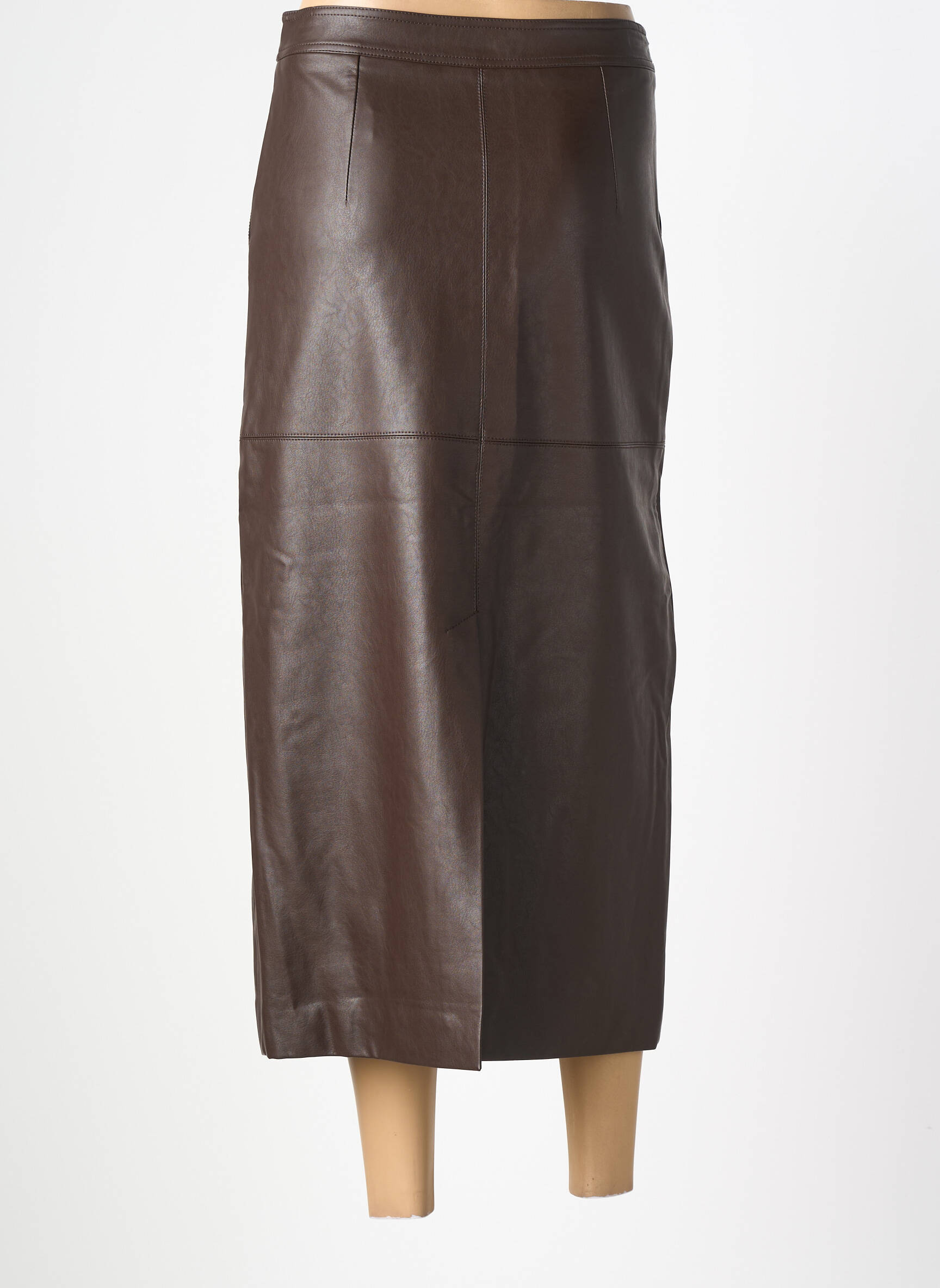 Jupe longue coupe fluide marron GRACE & MILA femme