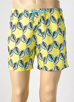 Short de bain tissage popeline jaune HOM homme