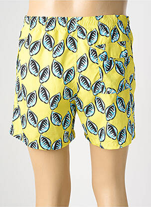 Short de bain tissage popeline jaune HOM homme