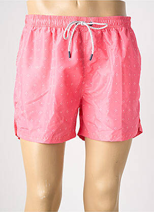 Short de bain tissage popeline rose MASSANA homme