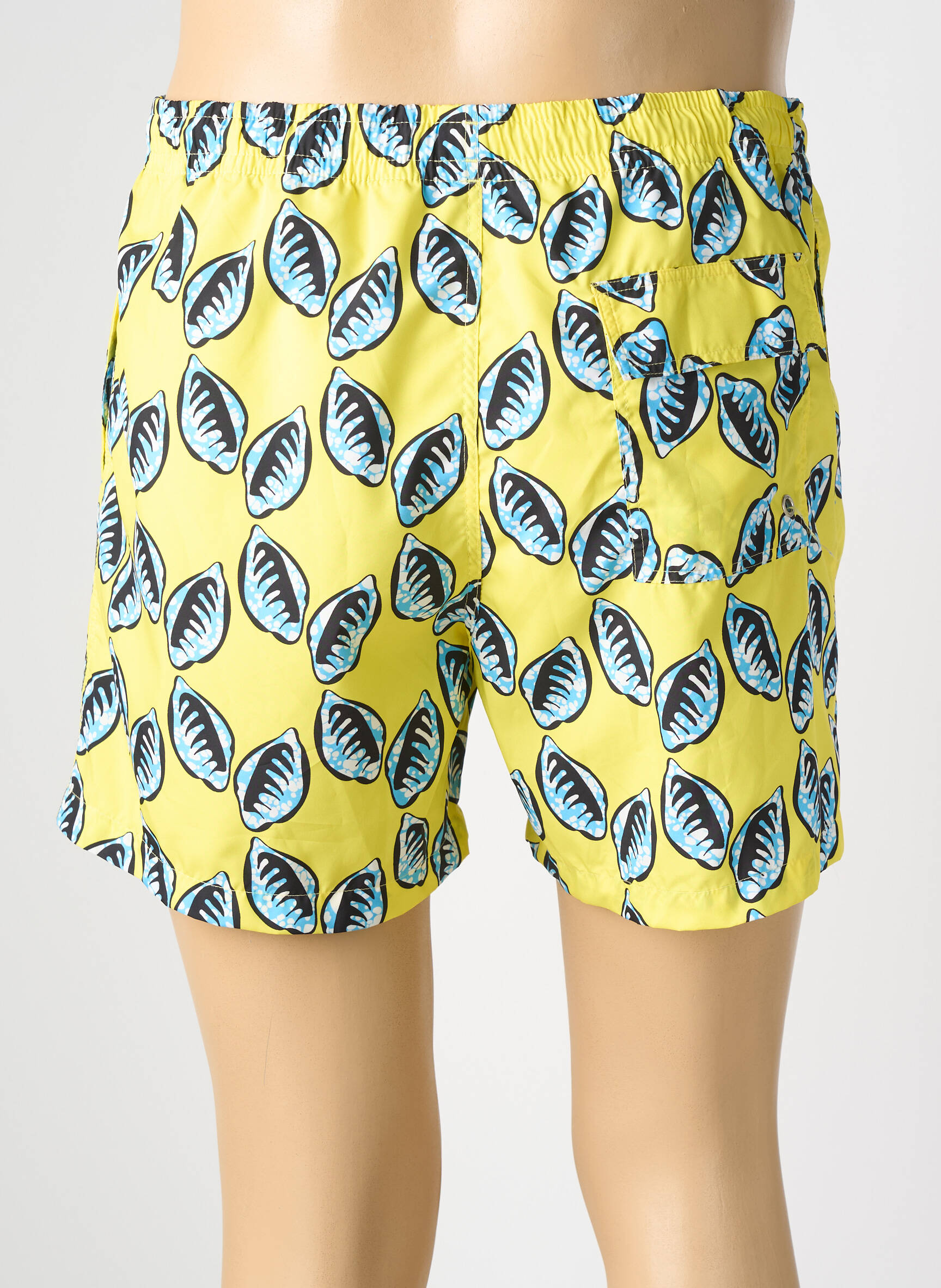 Short de bain tissage popeline jaune HOM homme