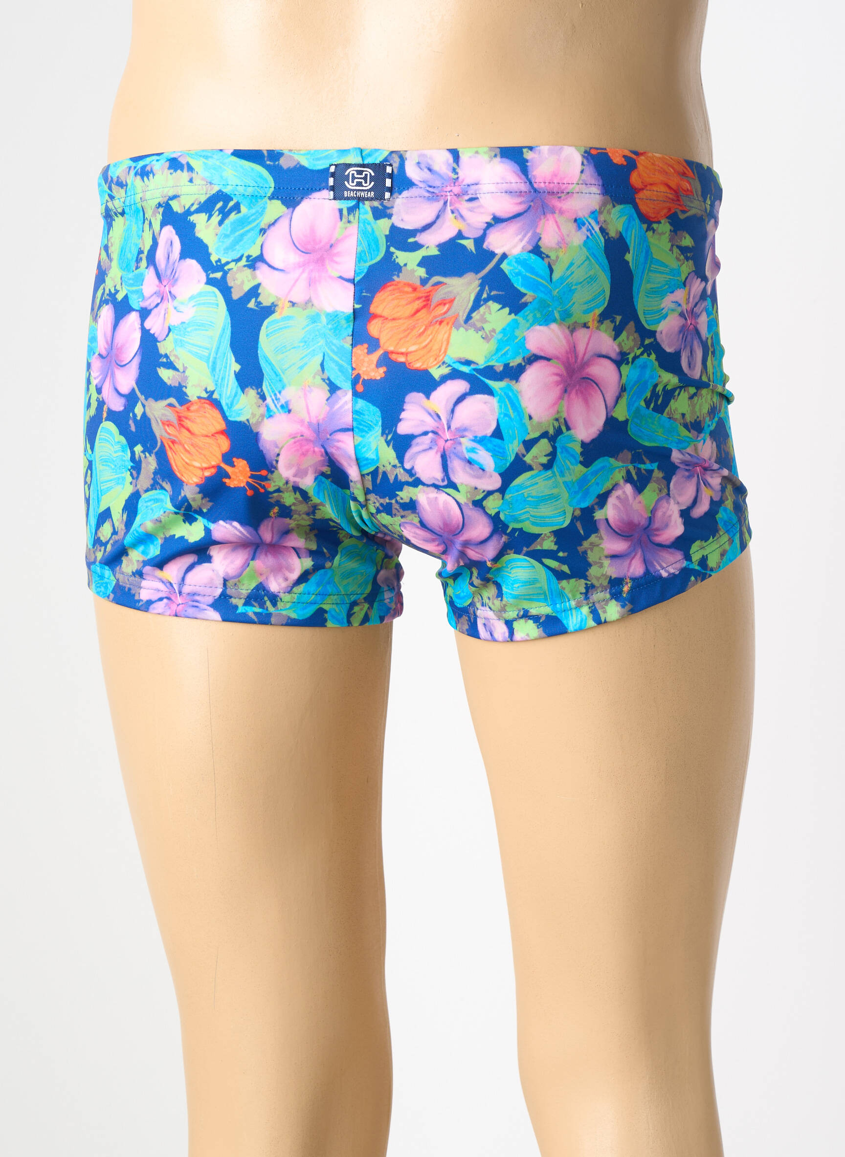 Slip de bain imprimé fleurs bleu HOM homme