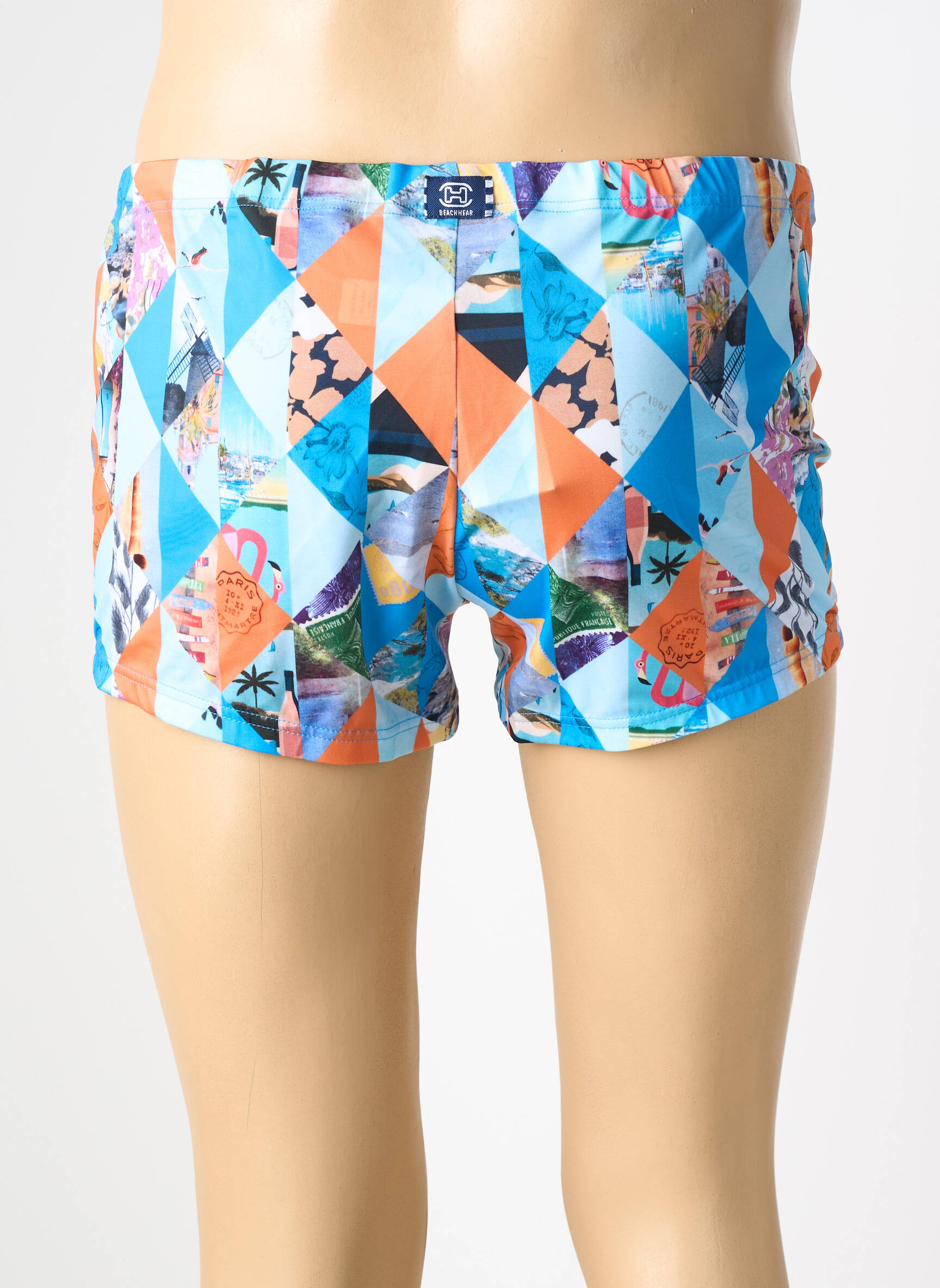Slip de bain stretch bleu HOM homme