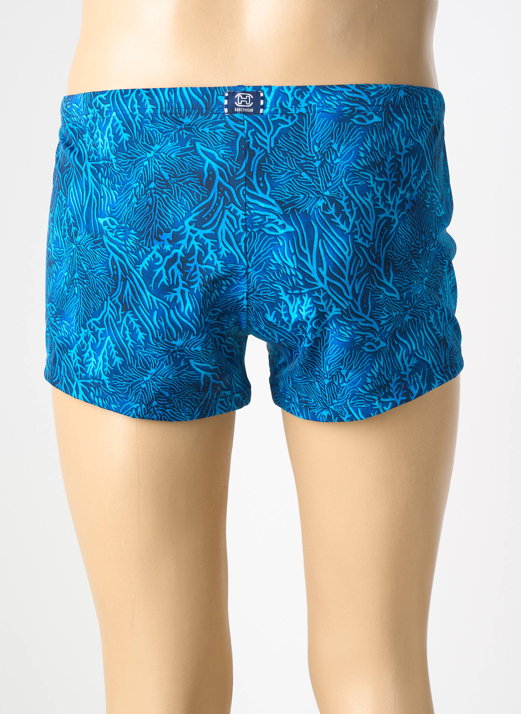 Slip de bain tissage popeline bleu HOM homme