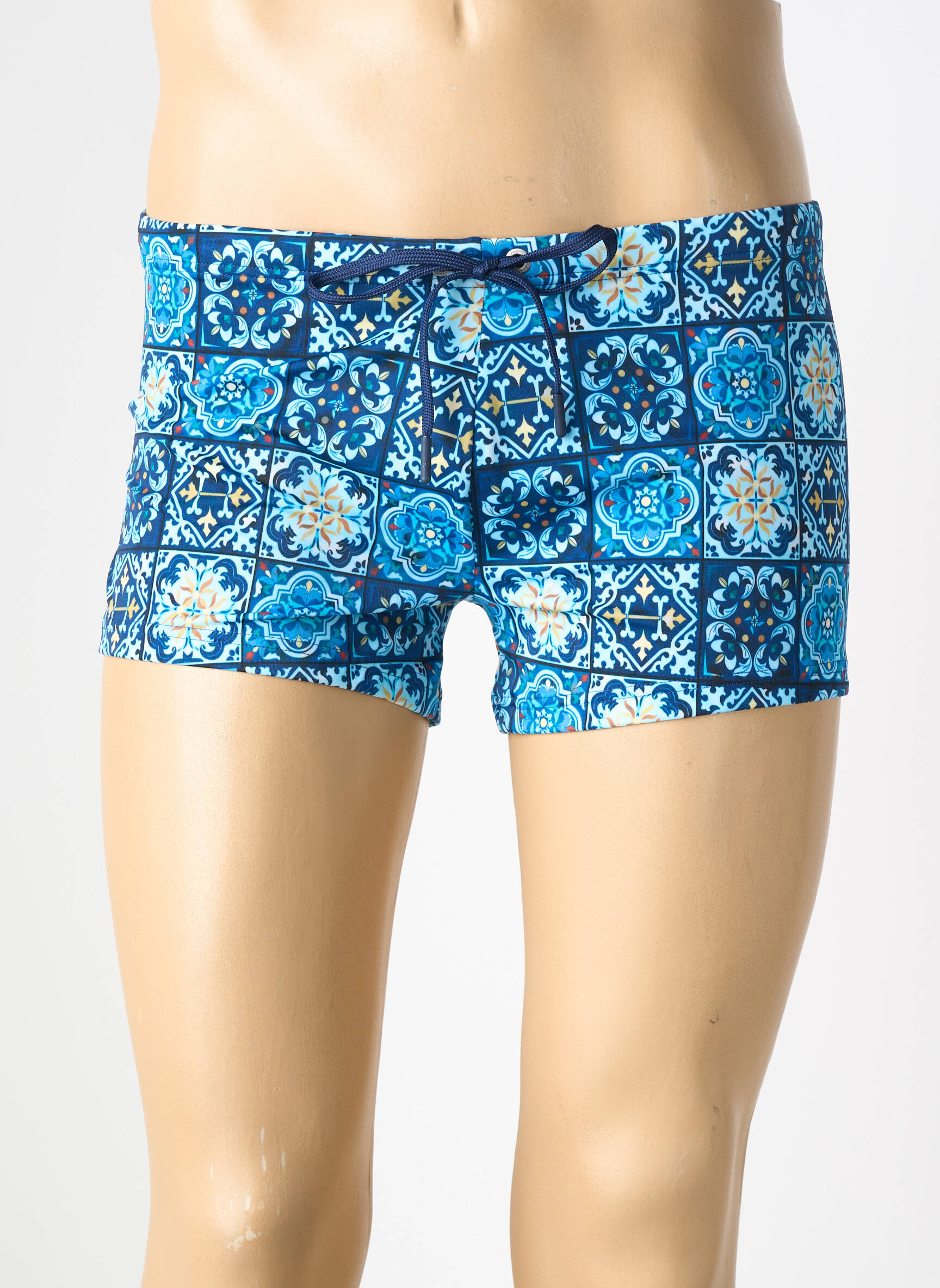 Slip de bain tissage popeline bleu HOM homme