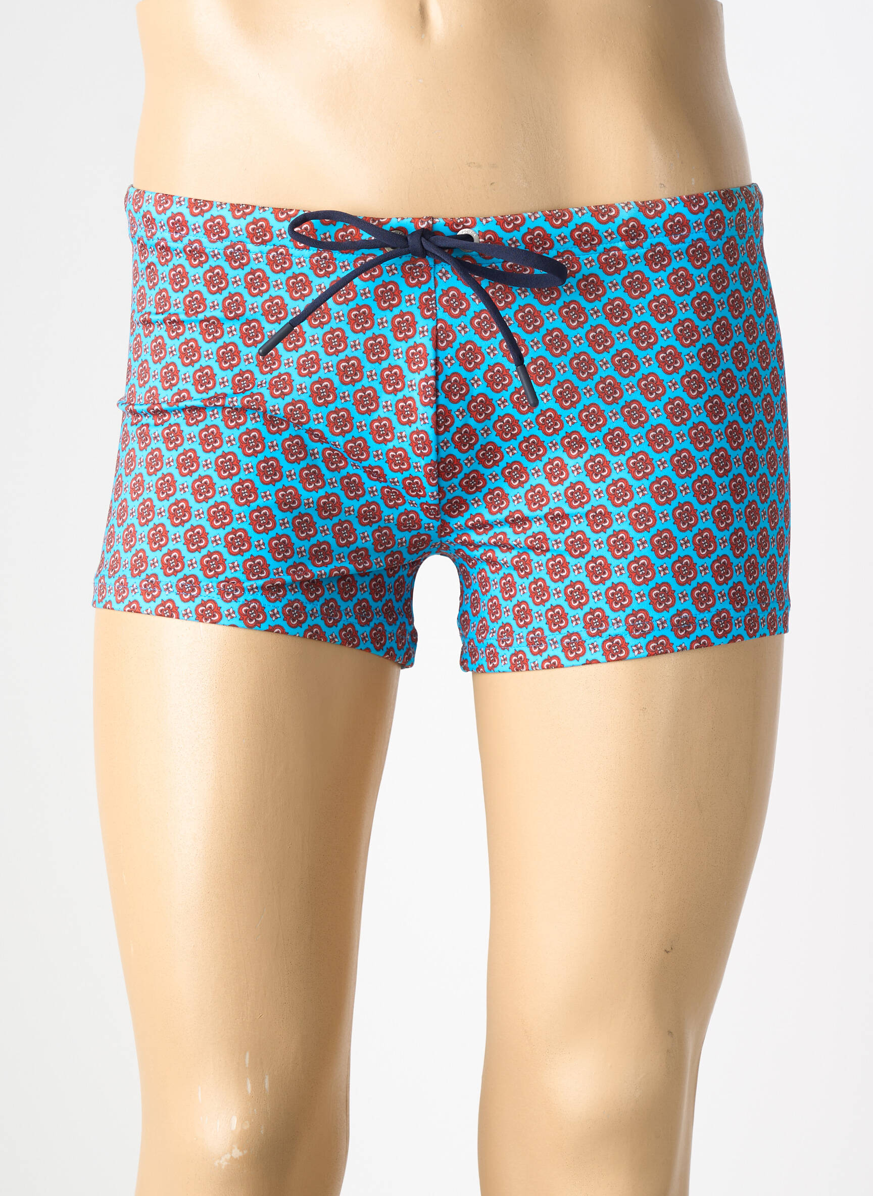 Slip de bain tissage popeline bleu HOM homme