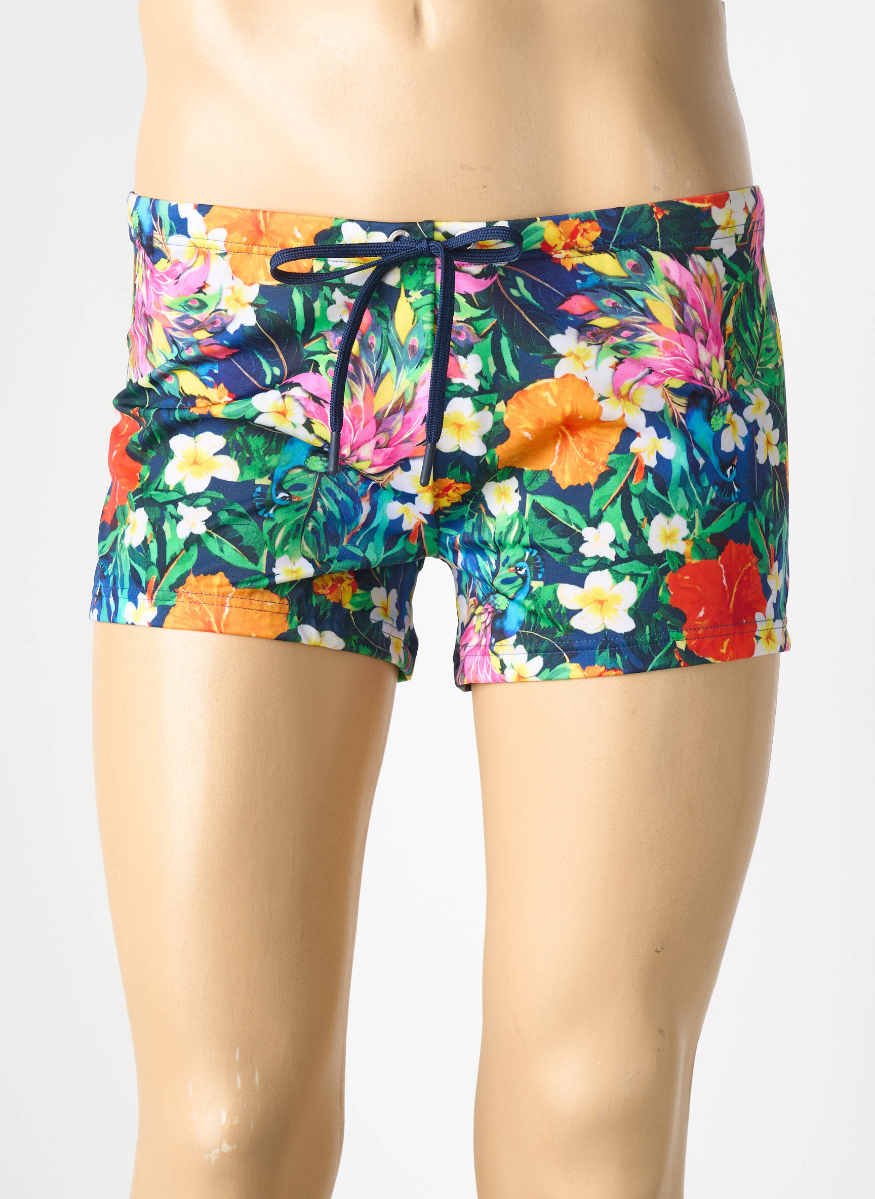 Slip de bain imprimé fleurs vert HOM homme