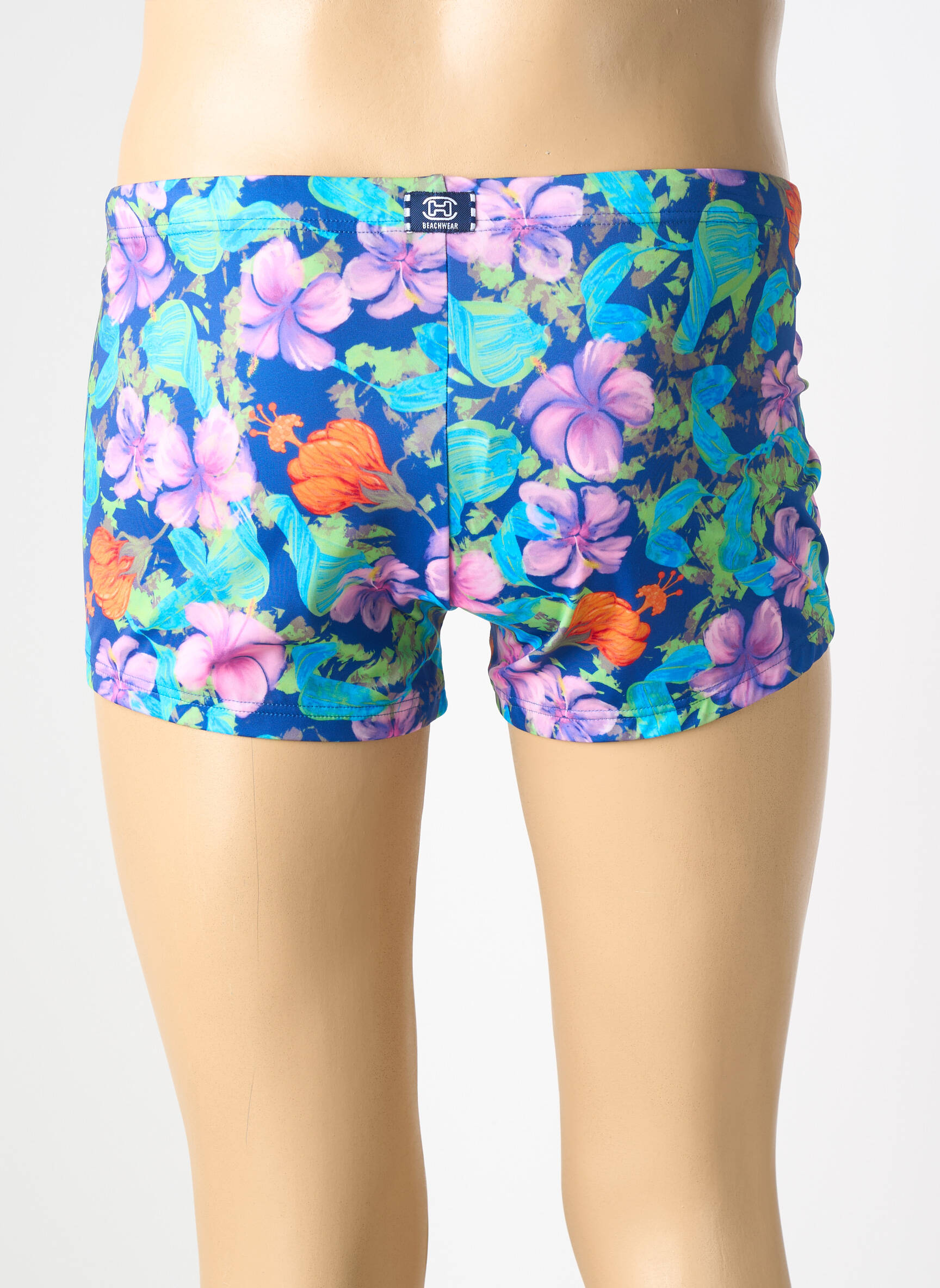 Slip de bain imprimé fleurs bleu HOM homme