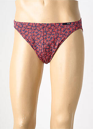 Slip de bain imprimé fantaisie rouge HOM homme